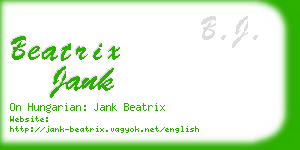 beatrix jank business card